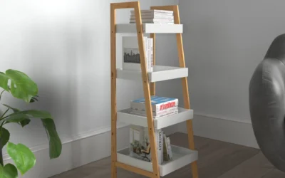 wooden shelving unit