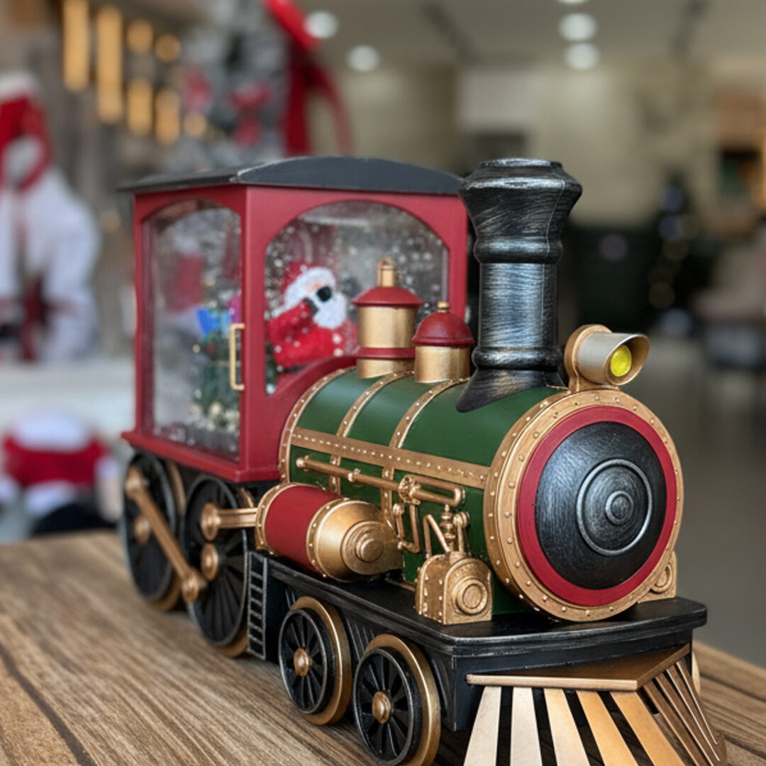 Classic Christmas Snow Globe Train Express