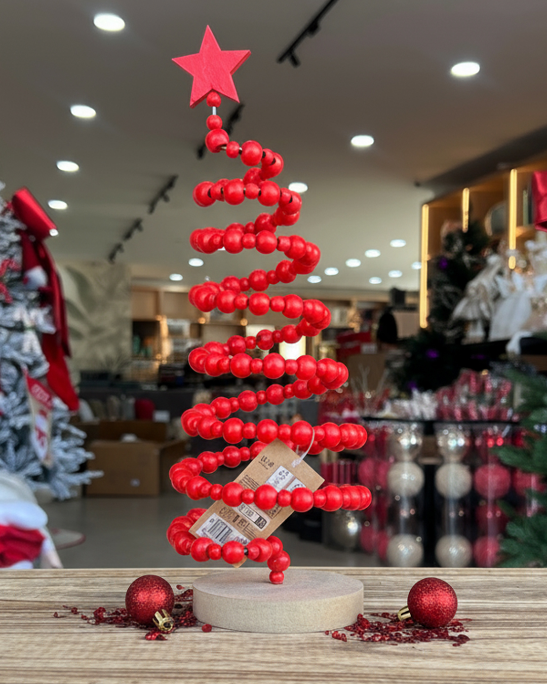 XMAS TREE BEADS 32CM RED - Image 2